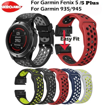 

22mm Quick Fit Silicone Replacement wristband for Garmin Fenix 5/5 Plus Watch Band bracelet For Garmin Forerunner 935/945 Watch