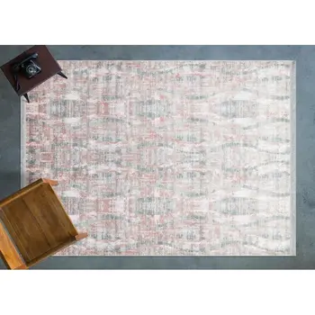 

Apex Lucca 4 'x 6' Polypropylene Pink Area Rug