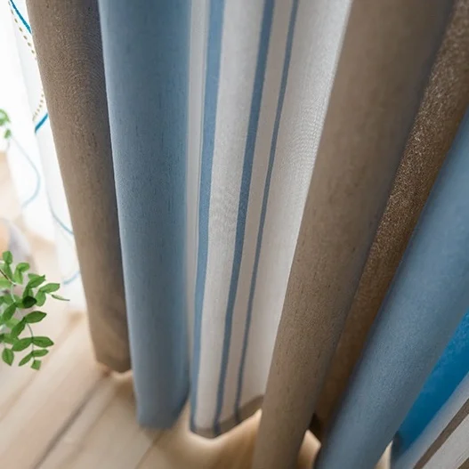 Color 2 Cloth Современные желтые и серые затемненные занавески в полоску, готовые занавески для гостиной, спальни, тюлевые занавески на заказ для кухонной двери, s T237#4 - Цвет: Color 2 Cloth