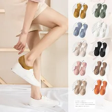 10 пар; простые милые короткие носки; дышащие женские хлопковые незаметные носки с закрытым носком; сезон весна-лето; CA076