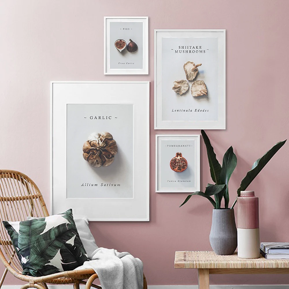 Farmhouse-Kitchen-Gallery-Home-Decor-Wall-Art-Garlic-Fig-Pomegranate-Canvas-Painting-Fruit-Vegetable-Poster-W3all
