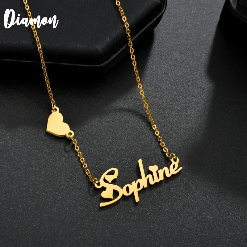 Diamon Customized Fashion Stainless Steel Name Necklace Personalized