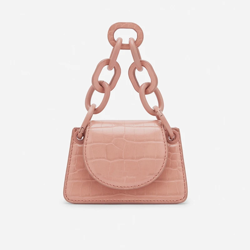 

Designer High Quality Women Crocodile Pattern Zebra Print Small Square Ladies Casual Thick Chain Coin Purse Messenger Bag GBG01