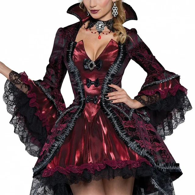 Halloween Vampire Earl Noble Court Costume Costumes For Women Cosplay 3