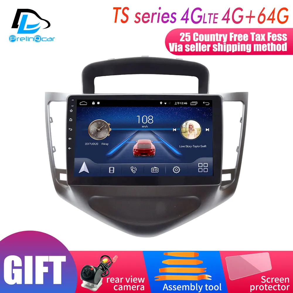 

4G Lte Android 9.0 Car multimedia navigation GPS DVD player For Chevrolet Cruze 2015 2016 2017 years IPS screen Radio