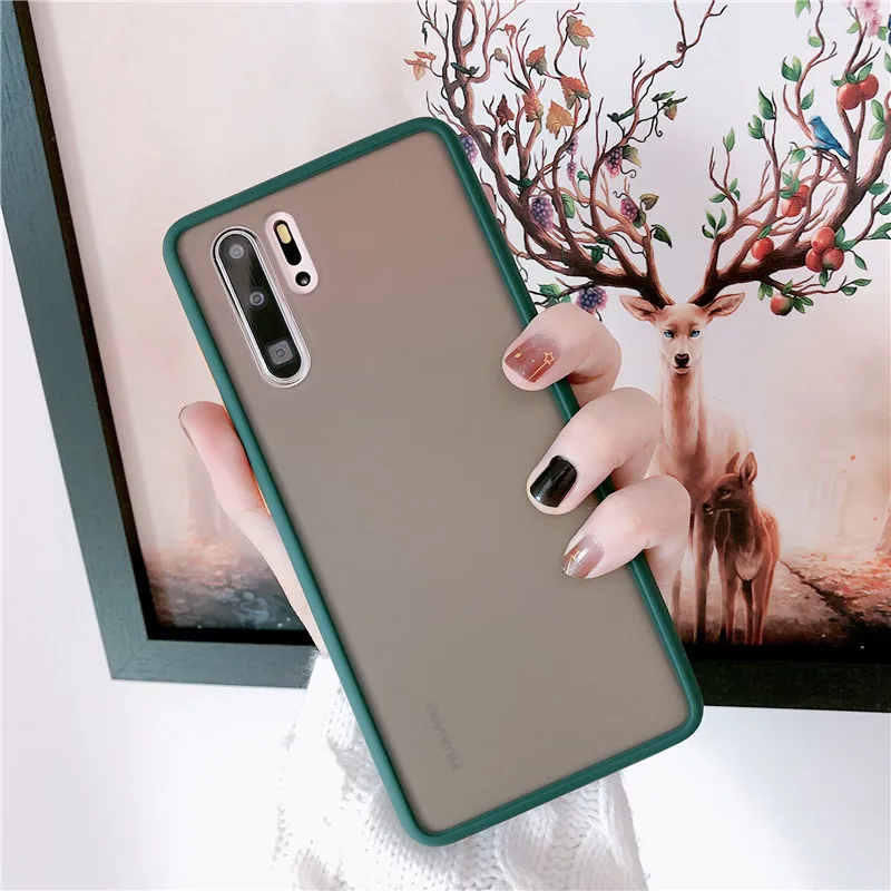 Чехол для мобильного телефона с эффектом потертости, подходит для HUAWEI, чехол из ТПУ+ поликарбоната два в одном, материал P30Pro, Матовый Жесткий чехол Mate30 honor9X