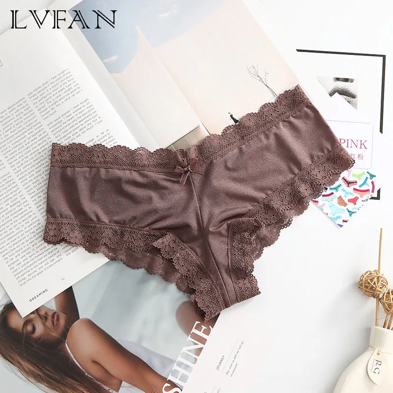 3 Pcs/lot New style hit the shelves in the Europe and America pure color simple ice silk underwear traceless LVFAN BS010