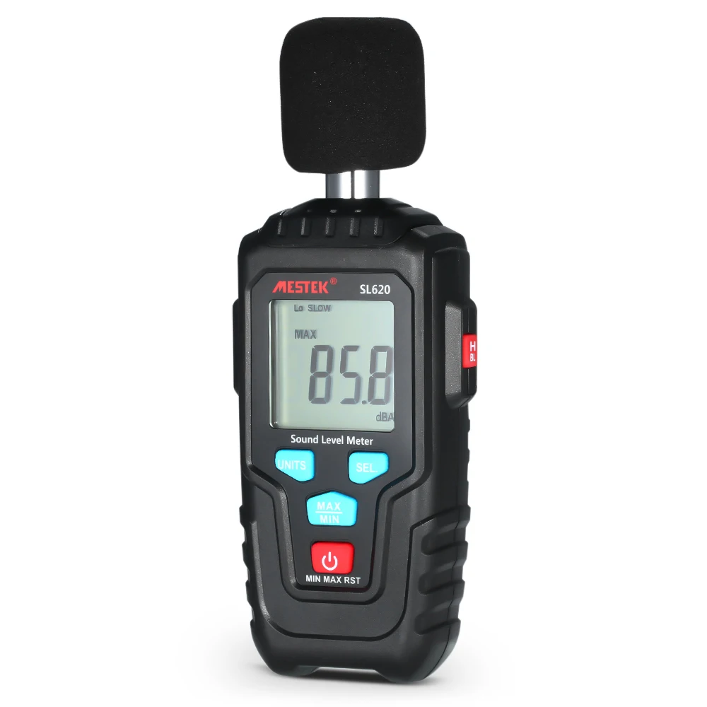 MESTEK Mini LCD Digital Noisemeter Sound Level Meter 35-135dB Noise Volume Measuring Instrument Decibel Monitoring Tester