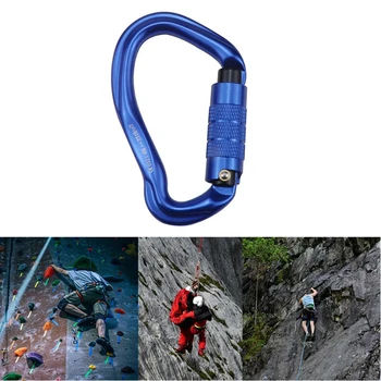 

Auto Locking Rock Climbing Carabiner Clip Main Quickdraw 23KN Hammock Rescue Climbing Accessories