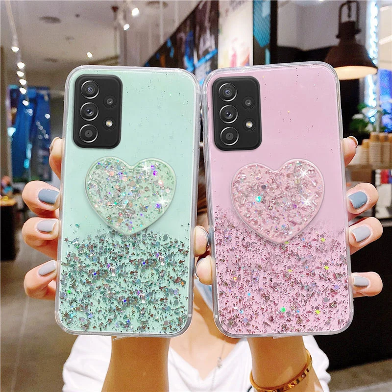 For Samsung Galaxy A32 Cases Silicon Glitter Cover Samsung A52 A72 A51 A71 A31 A41 A21s A12 A02S A20e A40 A50 A70 A 32 52 Fundas