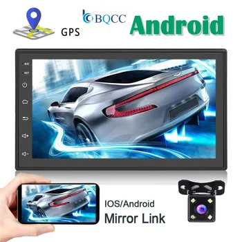 

Car Stereo GPS Navigation 7'' 2Din Bluetooth WiFi Capacitive Touch Screen FM AM Mirror Link for iOS/Android Phones USB+Camera