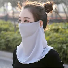 Women Cycling Face Mask Sunscreen Ice Silk Face Protection Mask Summer Outdoor Mask