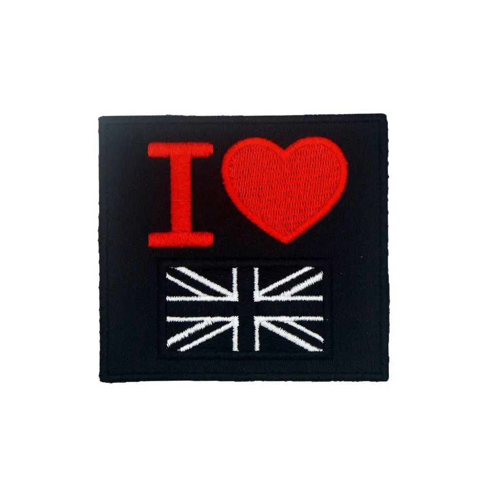 С надписью I LOVE UK именной ярлык Утюг на каждый день вышитые велосипедистом в