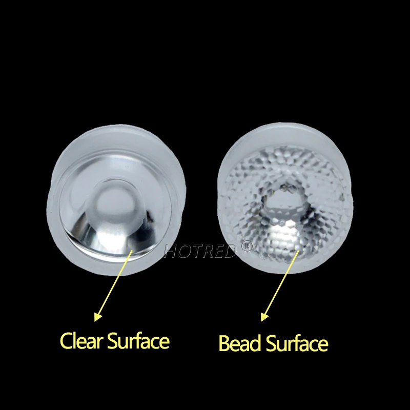 3535 XPE 방수 LED 렌즈, SMD 3535 3030 XPE2 XPG2 XTE 플라노 반사경 시준기, 10 25 45 60 90 도, 13mm, 1W, 3W, 5W, 100 개