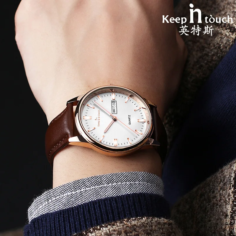 

Genuine Product Men Clean Steel Mesh Belt MEN'S Quartz Watch Simple Ultra-Thin Watrproof Watch Men's