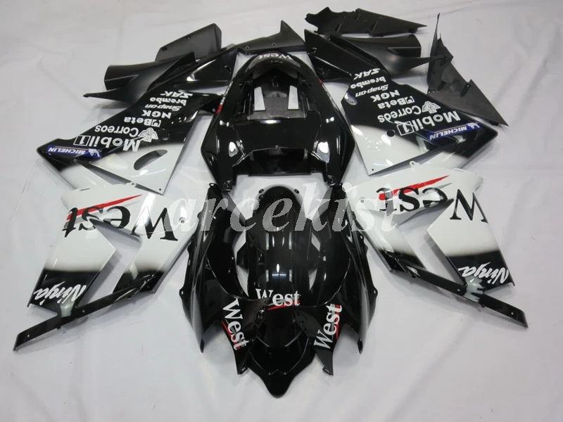 4 подарки ABS мотоцикл обтекатели комплект подходит для Kawasaki Ninja ZX-10R ZX10R 2004 2005 04 05 Кузов Набор черный