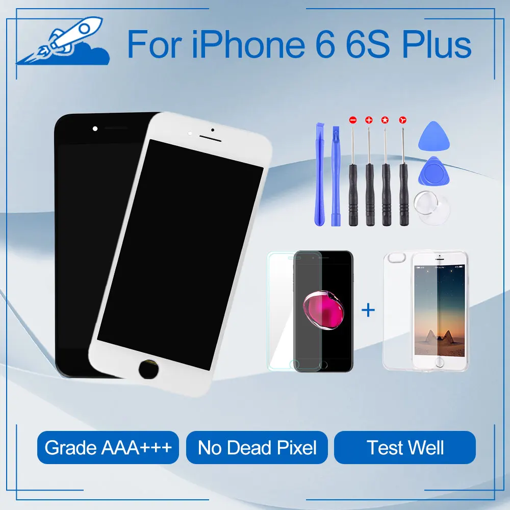 

Elekworld Grade For iPhone 6 6S Plus LCD Touch Digitizer Screen Assembly Replacement For iphone 5S Display Screens