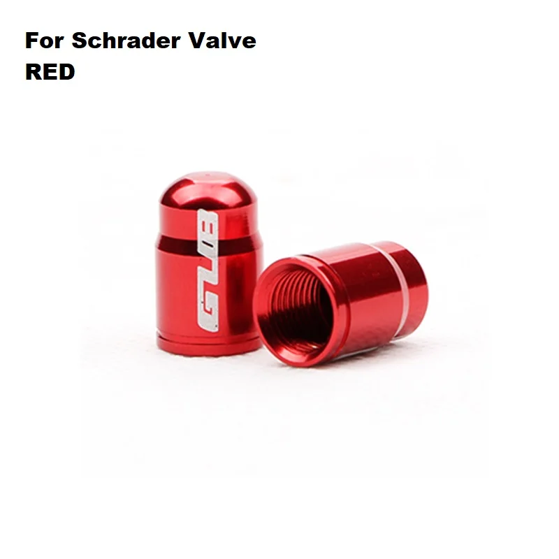 Schrader Red 2 шт. GUB Presta/Schrader крышка клапана алюминиевый сплав дорожный велосипед MTB велосипедный клапан - Цвет: Schrader Red