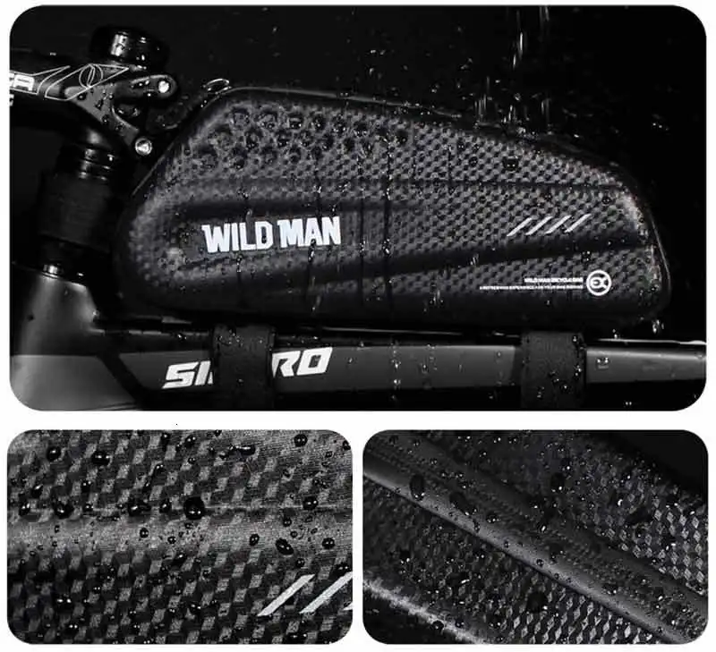 Clearance WILD MAN Road Bicycle Handlebar Bag Rainproof Cycling Front Top Tube Bag MTB Repair Tool Bag Bike Saddle Bag Sacoche Velo 43