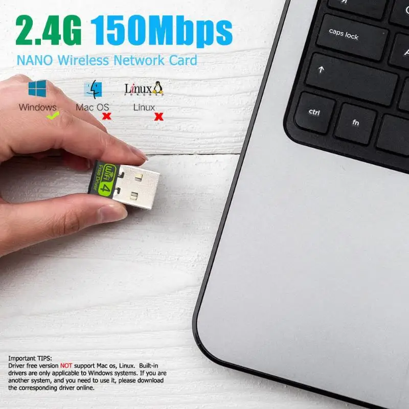 Свободный привод с USB Wifi адаптер 150 Мбит/с Wi-Fi адаптер Ethernet PC WiFi Dongle 2,4G сетевая карта антена Wi приемник для Windows