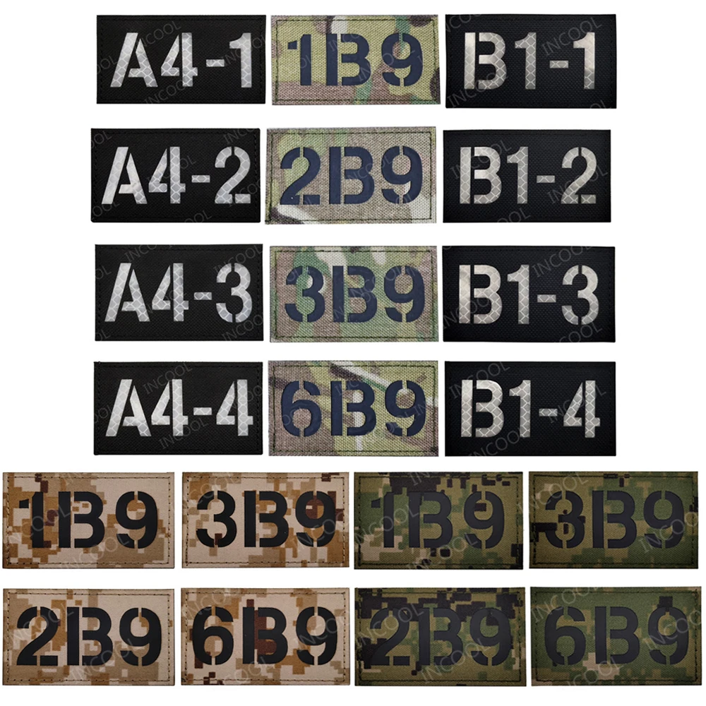 ИК светоотражающий инфракрасный знак вызова письмо патч 1B9/2B9/3B9/6B9 Декоративные