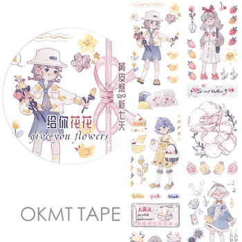 

Flower Little Girl Kawaii Washi Tape Adhesive Girl Lovely