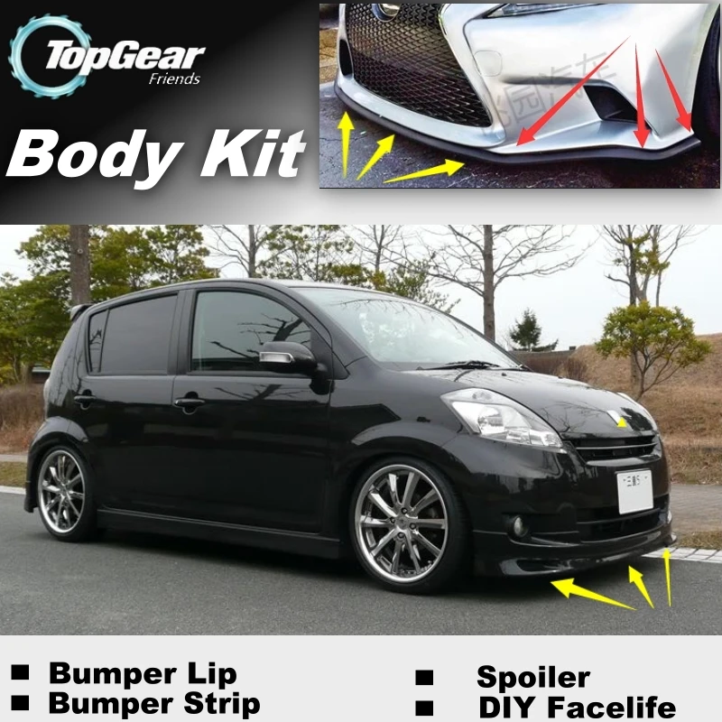 トヨタpasso用ダイハツsirionブーン用スバルジャスティ用プロドゥアマイヴィバンパーリップ フロントスポイラー用車のチューニング ストリップ Front Spoiler Passo Toyotadaihatsu Boon Aliexpress