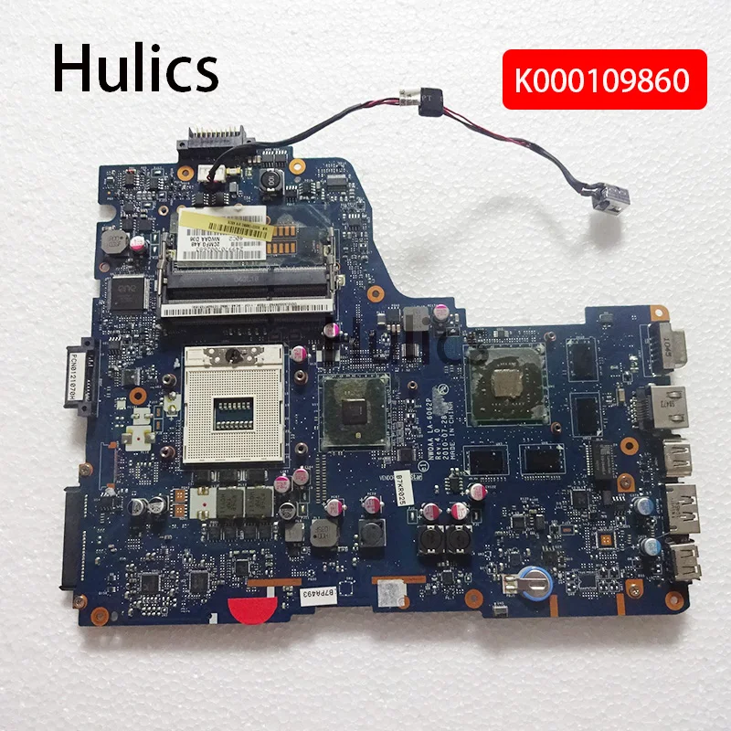 Hulics оригинальная материнская плата ноутбука для Toshiba Satellite A660 660 665 A665 материнская плата K000109860 NWQAA LA-6062P PGA988 DDR3