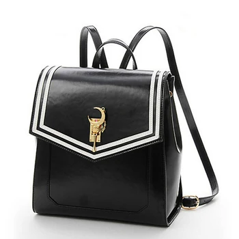 

Girl Cute Samantha Vega Sailor moon Backpack LUNA Cat Schoolbag Sailor moon 20th Women Leather Backpack Bookbag #Z652
