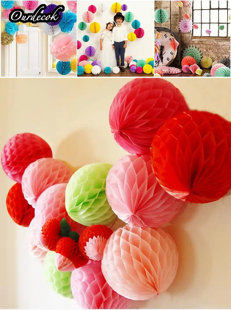 

DHL/EMS Free,30 Pieces/lot 8 inch(20cm) Tissue Paper Flowers Poms Honeycomb Balls for Wedding Party Favor Decoration