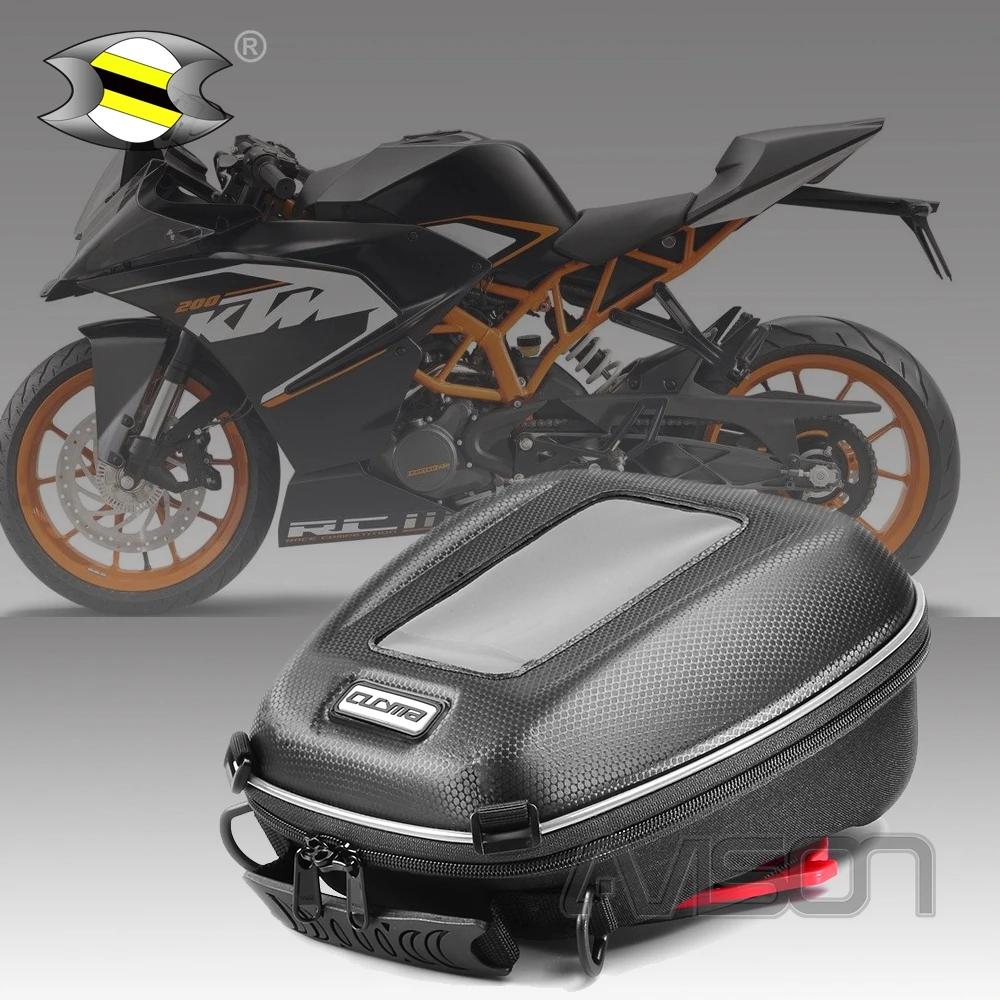 Для KTM RC 125 200 390 2011- RC390 RC125 RC200 сумка на бак с фланцем набор Tankbag адаптер Tankbag кольцо на бак легкий замок Tankring