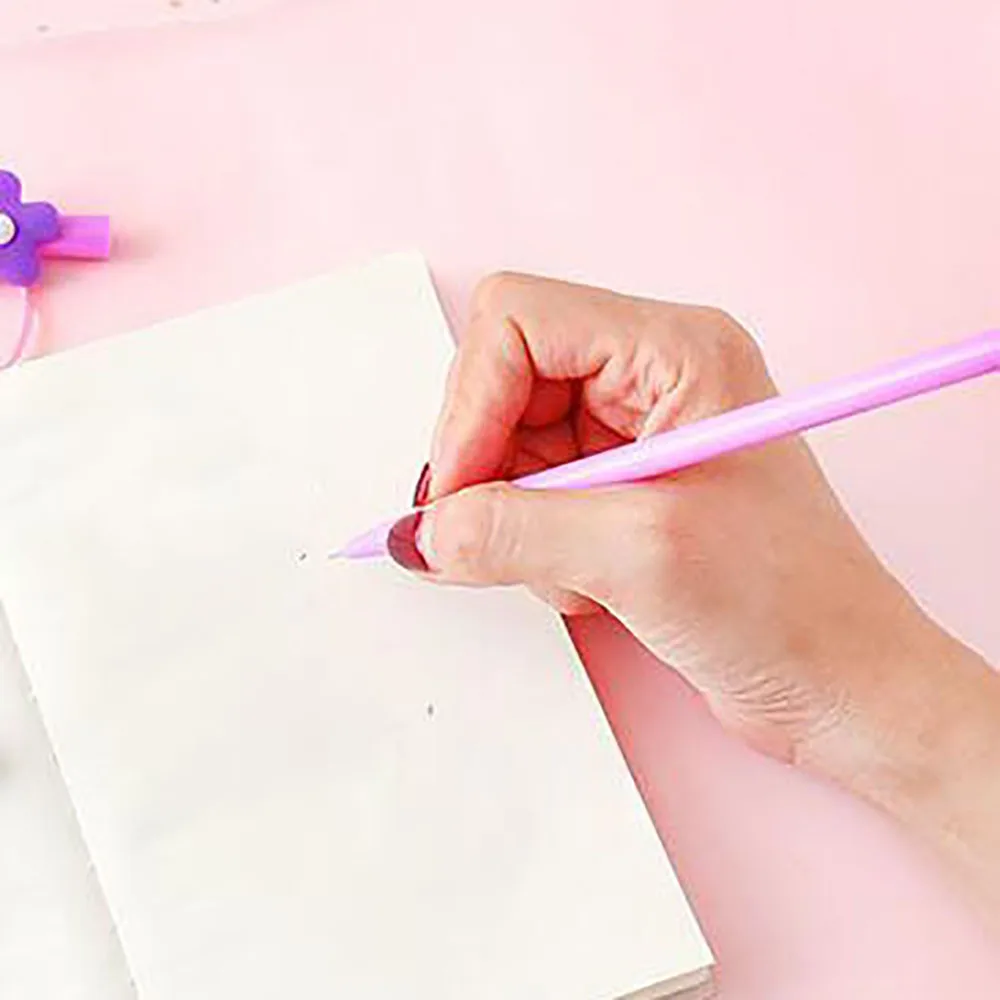 20pcs Neutral Pens Gel Ink Pen Ballpoint Pen Office Writing Cartoon Flower Student Office Supplies