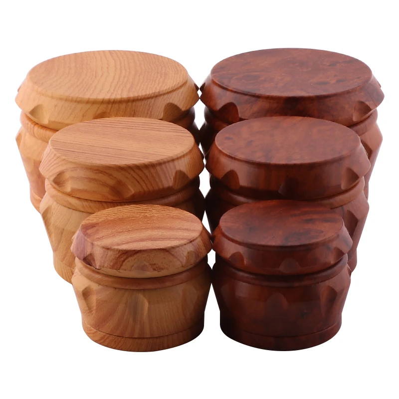 Herb Grinder Smoking Accessories Tobacco Smoking Accessories Tobacco Grinder Three Size 4 Layers Resin Tobacco Herb Smoke Grinders CNC Teeth Herbal Spice Crusher for Smoking Accessories