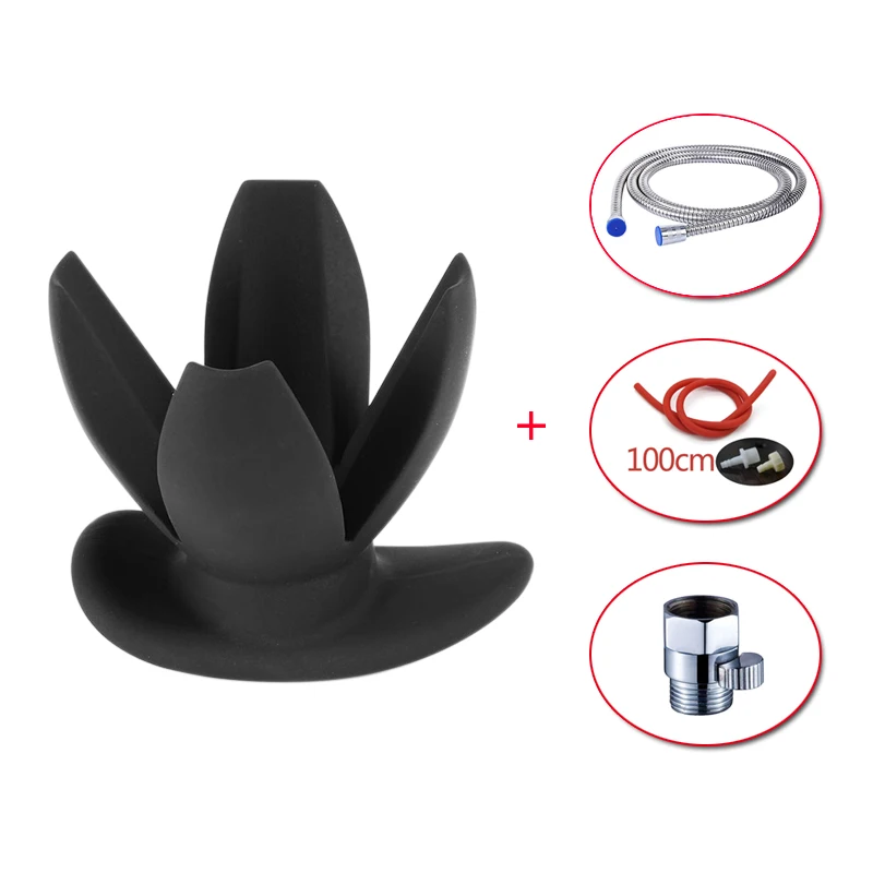 Wetips силиконовые биде Анальная пробка Анус расширитель Plug Клизма Душ увеличивает