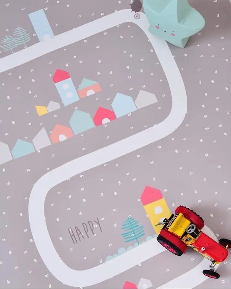 INS Most New Style CHILDREN'S Room Game Mat Color with Numbers Checkers Climbing Pad Canvas Crawl Pad Game Blanket