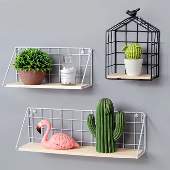 

1Pcs Storage Holders Stacks Grid Wall Hanging Multi-function Simplicity Lovely Kitchen Bathroom Screw Embedded 2018 Fashion
