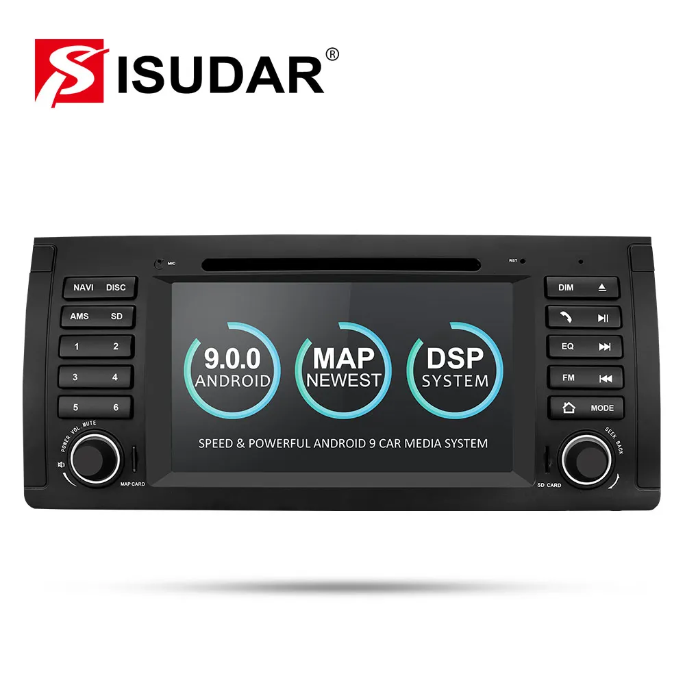 Isudar Автомобильный мультимедийный плеер Android 9 gps One Din dvd-плеер для BMW X5 E53 5 серии M5 2 Гб ram 16 Гб rom Wifi радио Зеркало Ссылка