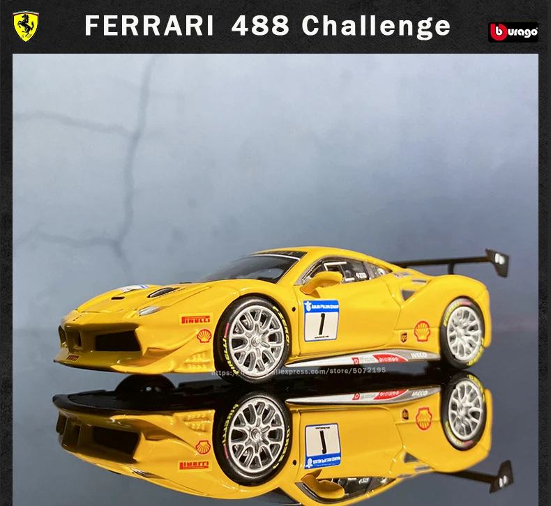 Bburago 1:43 Ferrari 250 Rossa 1959 series Acrylic Glift Box Packging car model Simulation Alloy Car Model Collect gifts toy