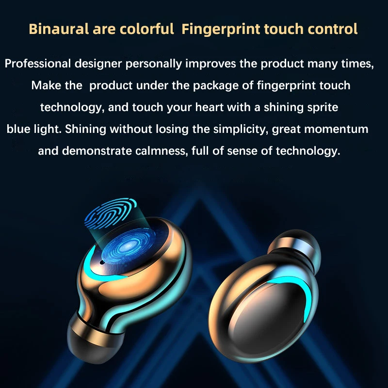 Новинка наушники Bluetooth 5 0 TWS сенсорная гарнитура со сканером отпечатков пальцев Hi