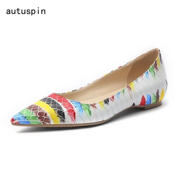 

Women Summer Shallow Flats Shoes Spring Pointed Toe Casual Female Shoe Colorful Stripe Patent Leather Loafers Woman Plus Size 45