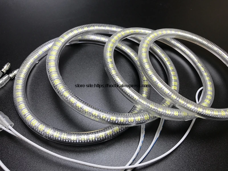 HochiTech для Hyundai терракан 2001-07 ультра яркий SMD белый светодиодный ангельские глазки 2600LM 12V halo Кольцо Комплект дневного света DRL