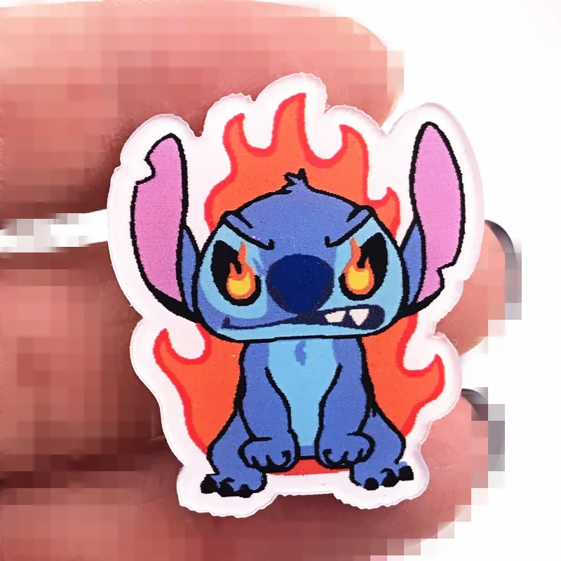 1 шт. аниме Angry Lilo &amp Stitch броши для женщин акрил отворот булавка джинсовые куртки