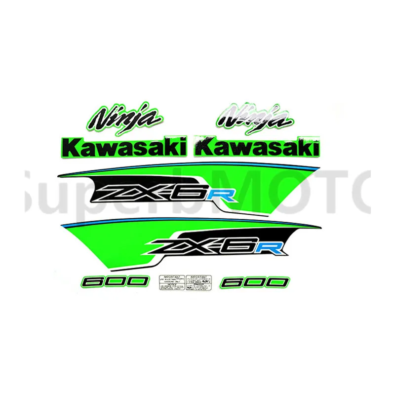 Аксессуары для мотоциклов Наклейка на обтекатель подходит для Kawasaki Ninja zx6r ZX-6R 2012 zx6r Набор наклеек