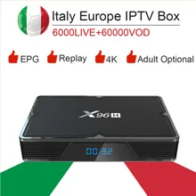 X96H Android 9.0/6K smart tv box&italy super iptv subscription Germany Albania Turkey bein sport netflix ExYu adult iptv dazn X96H Android 9.0/6K smart tv box&italy super iptv subscription Germany Albania Turkey bein sport netflix ExYu adult iptv dazn