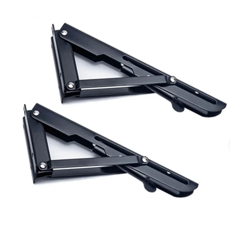 

2PCS Heavy Duty Large Metal Decorative Table Adjustable Angle Folding Shelf Bracket, 400mm Length X 150mm Width X 44mm Thickness