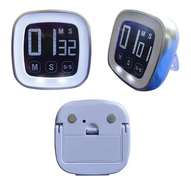 Electronic Touch Screen LED Display Kitchen Timer Electronic Digital Kitchen Cooking Timer Refrigerator Watch