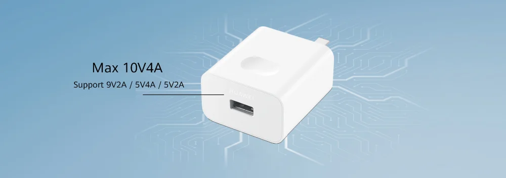 Глобальная версия HUAWEI SuperCharge зарядное устройство 40W Max 10V 4A костюм для Android IOS планшет