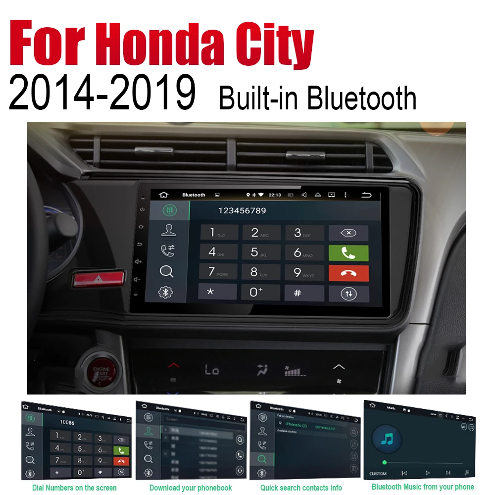 Clearance ZaiXi Android 2 Din Auto Radio For Honda City 2014~2019 Car Multimedia Player GPS Navigation System Radio Stereo 5