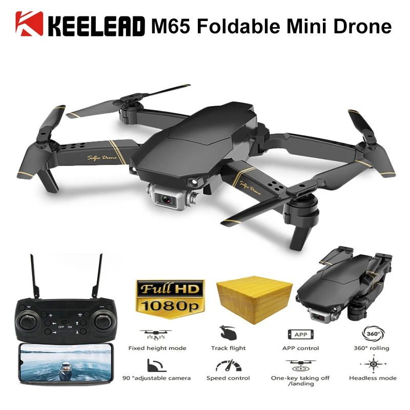 KEELEAD M65 Радиоуправляемый Дрон 1080 P/480 P HD FPV wifi камера дроны Selife складной Квадрокоптер с камерой 480P Мини Дрон VS S32T SG106