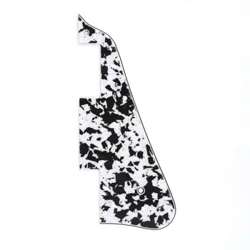 

Musiclily Guitar Pickguard for China Made Epiphone Les Paul Standard Modern Style, 4Ply Agate Black
